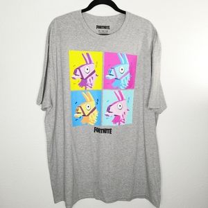 *Fortnite Graphic Print Llama Short Sleeve Tee Shirt T-Shirt Gamer XXL